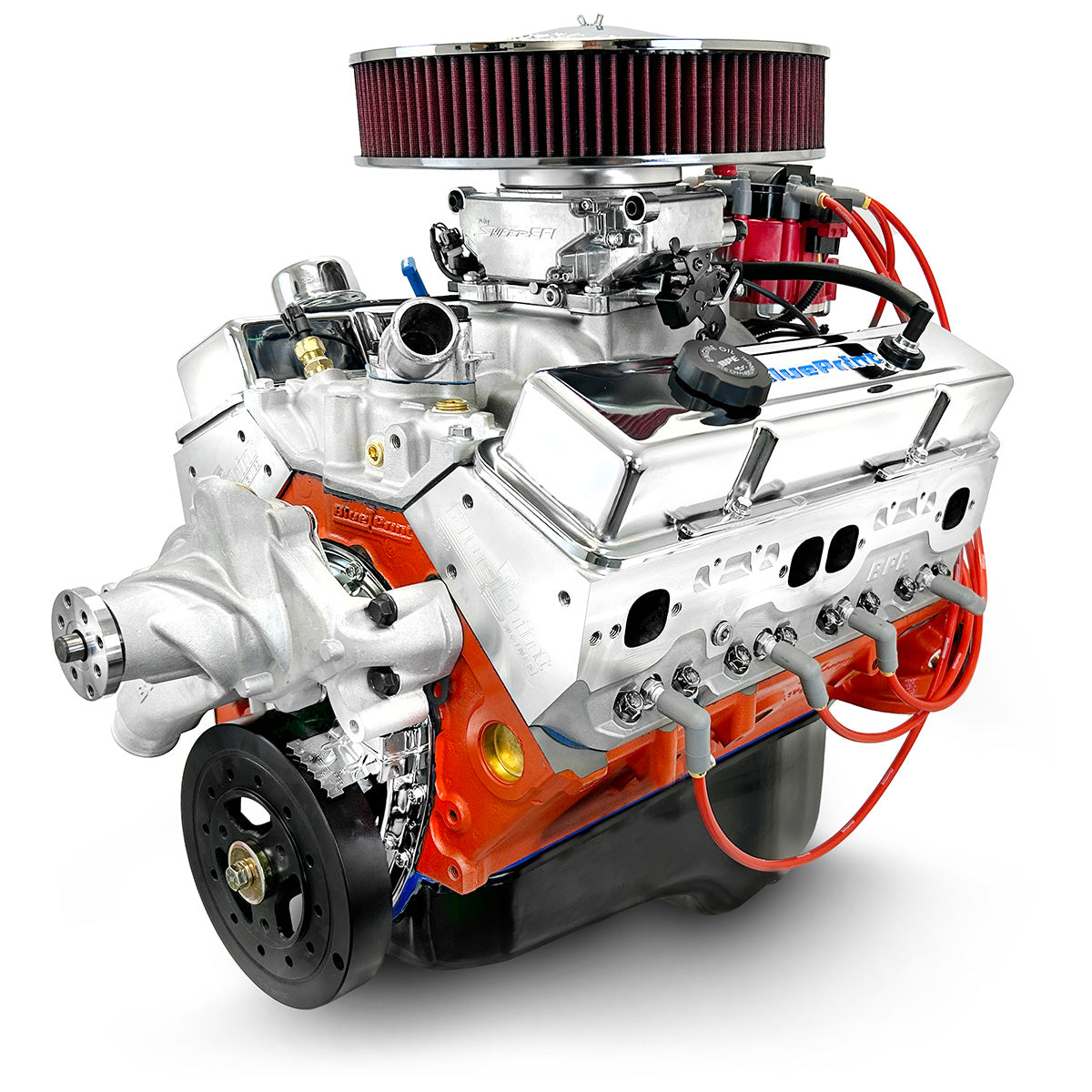 BluePrint Engines 400 c.i. Small Block GM style drop in ready Engine - dressed longblock w/ EFI - BP4002CTFD